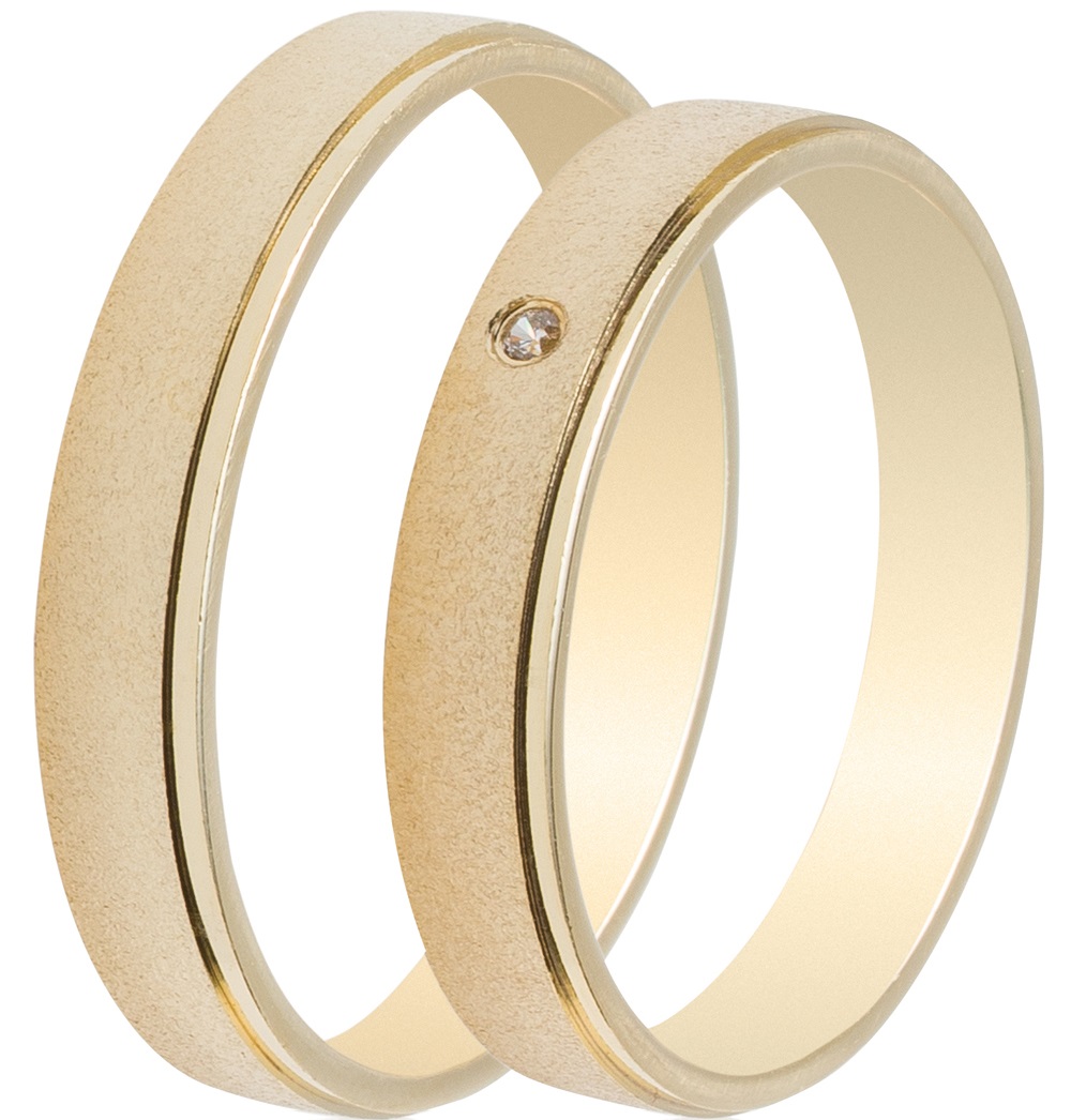 MASCHIO FEMMINA Celebrity Plus Collection Wedding Rings Yellow Gold TMF-31