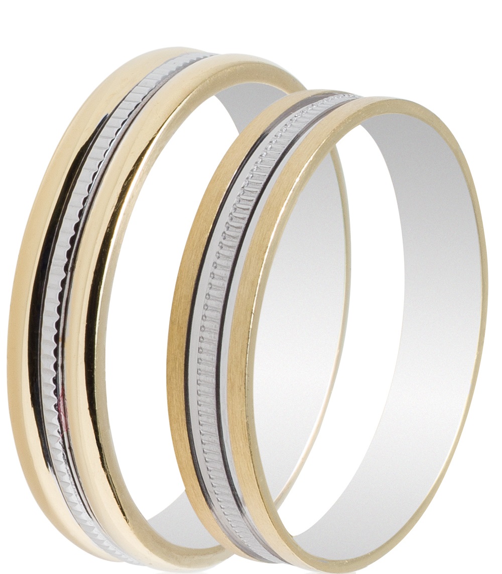 MASCHIO FEMMINA Celebrity Plus Collection Βέρες Κίτρινο και Λευκό Χρυσό TMF-32 - Κίτρινο & Λευκό Χρυσό