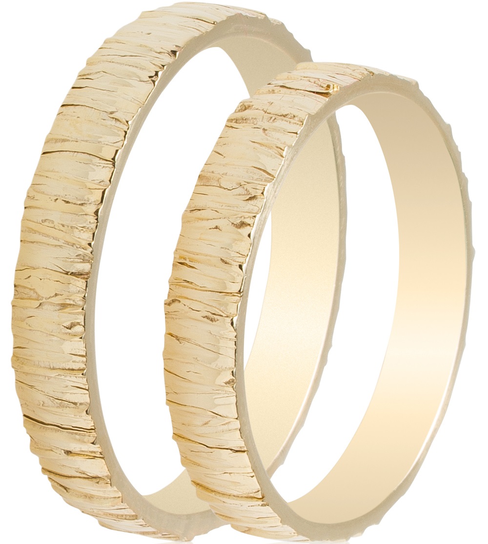  MASCHIO FEMMINA Celebrity Plus Collection Wedding Rings Yellow Gold TMF-38