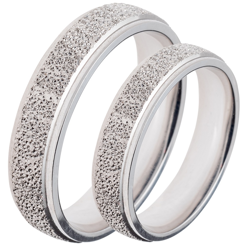 MASCHIO FEMMINA Famous Couple Collection Wedding Rings White Gold TMF-45