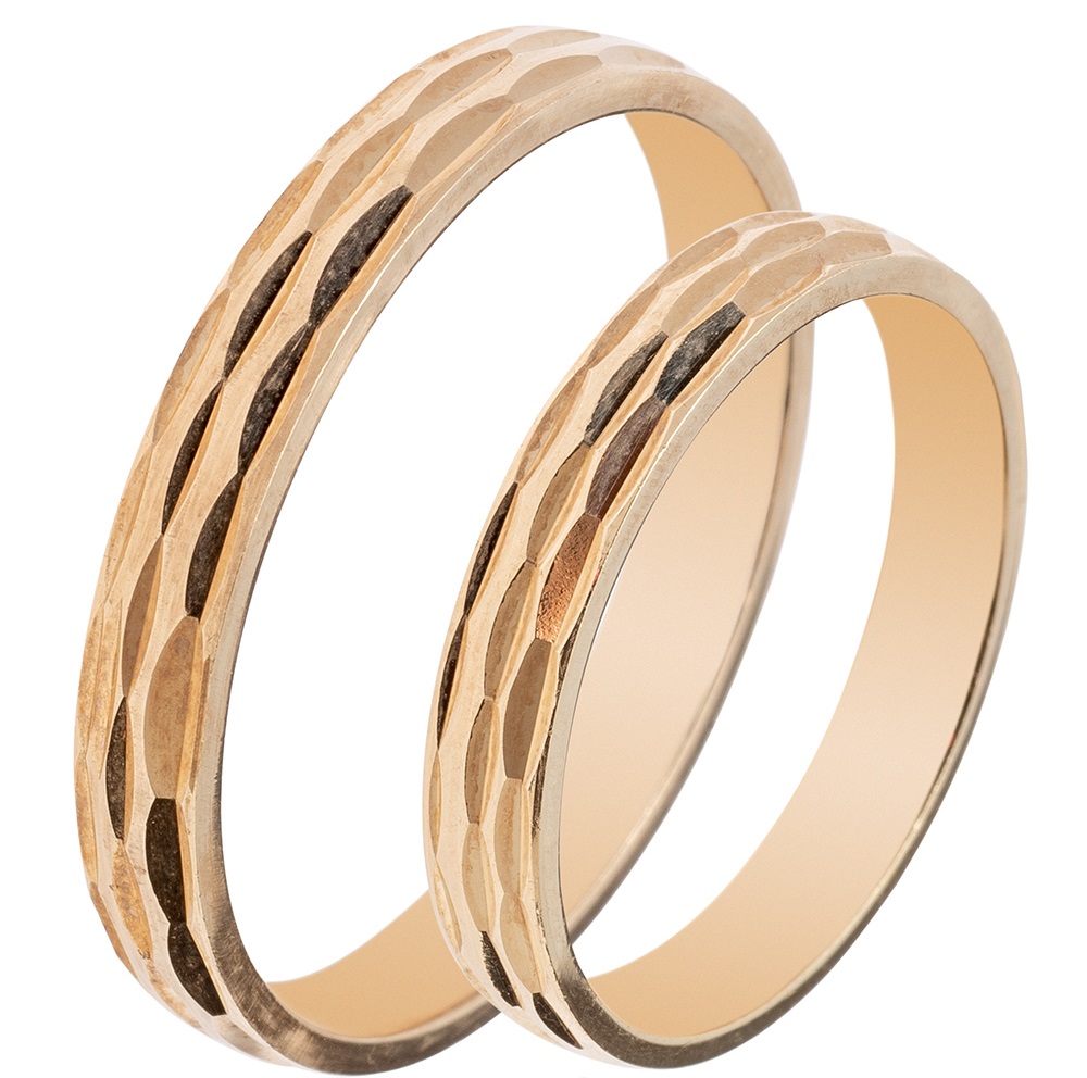 MASCHIO FEMMINA Famous Couple Collection Wedding Rings Yellow Gold TMF-51