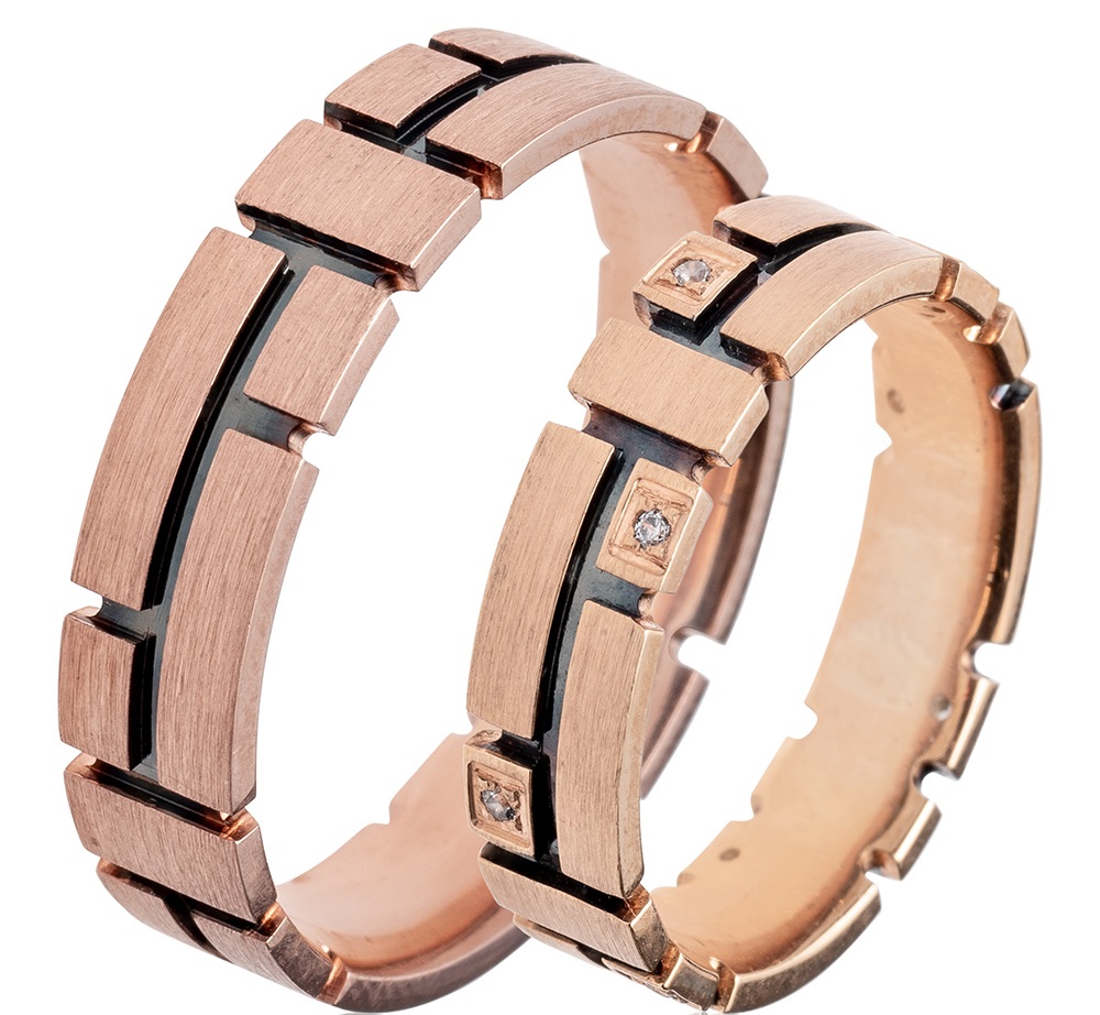 MASCHIO FEMMINA Famous Couple Collection Βέρες Ροζ  Χρυσό TMF-54 - Ροζ Χρυσό