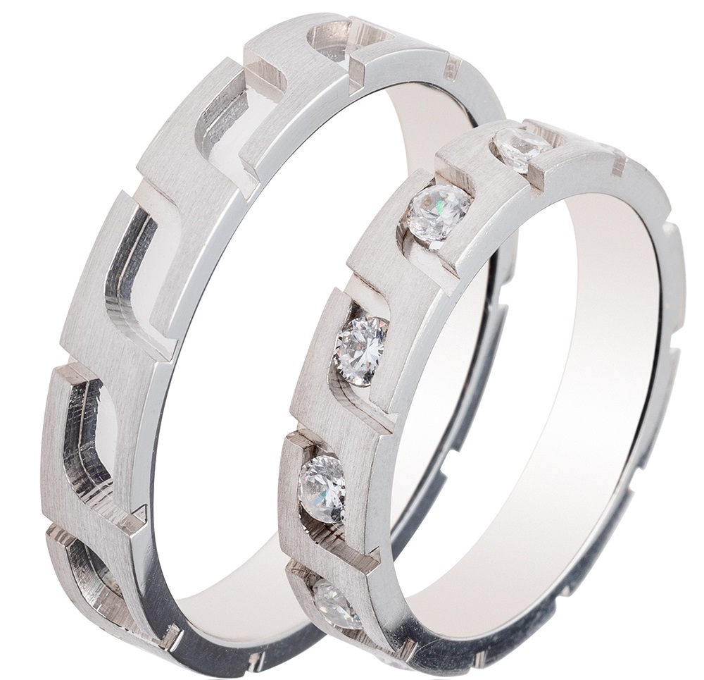 MASCHIO FEMMINA Famous Couple Collection Βέρες Λευκό  Χρυσό TMF-72