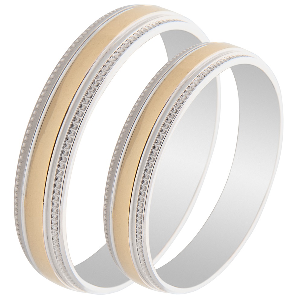 MASCHIO FEMMINA Famous In Love Collection Βέρες Λευκό και Κίτρινο  Χρυσό TMF-78 - Κίτρινο & Λευκό Χρυσό