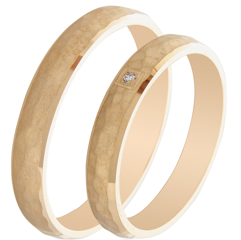 MASCHIO FEMMINA Famous In Love Collection Wedding Rings Yellow Gold TMF-85