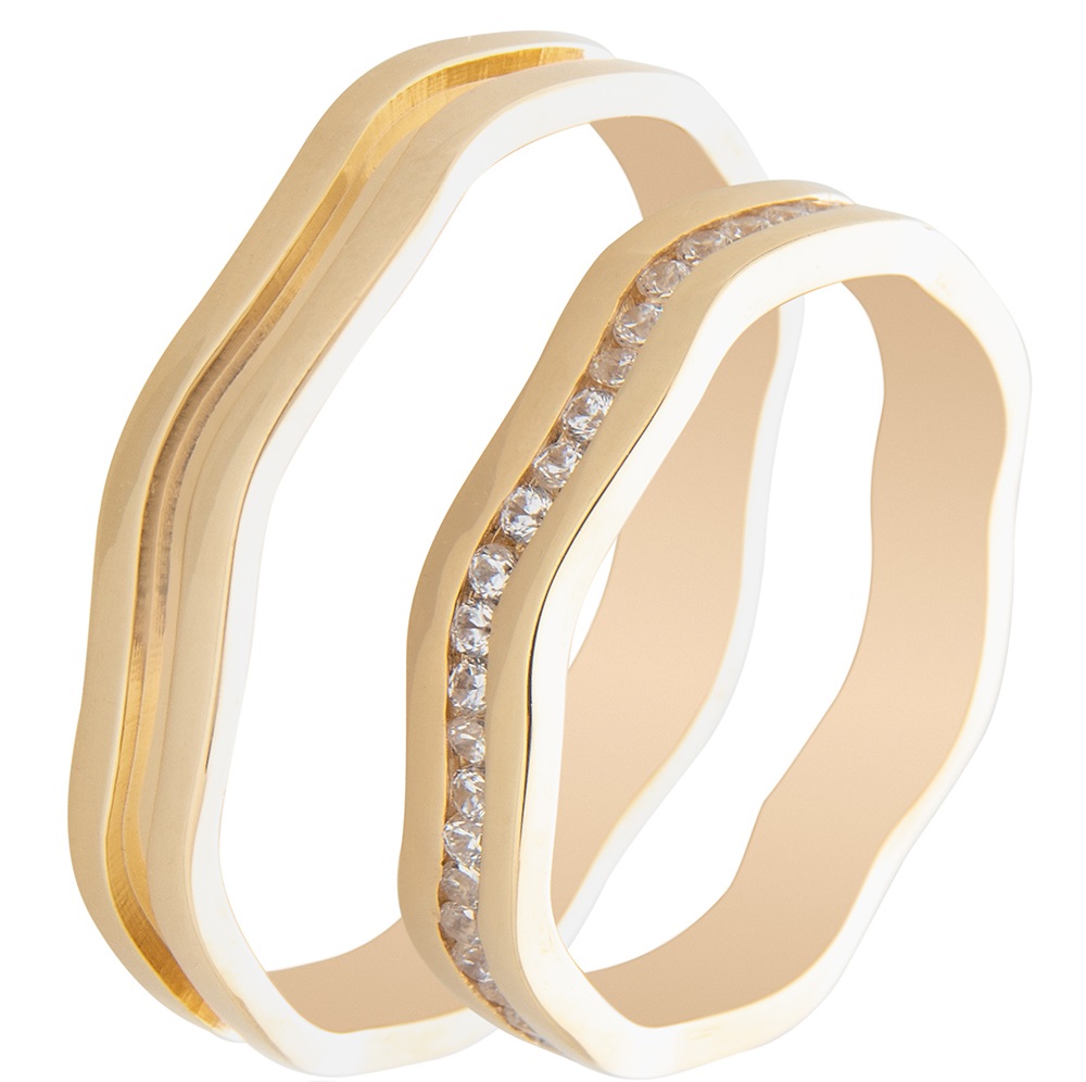 MASCHIO FEMMINA Famous In Love Collection Βέρες Κίτρινο  Χρυσό TMF-92 - Κίτρινο Χρυσό
