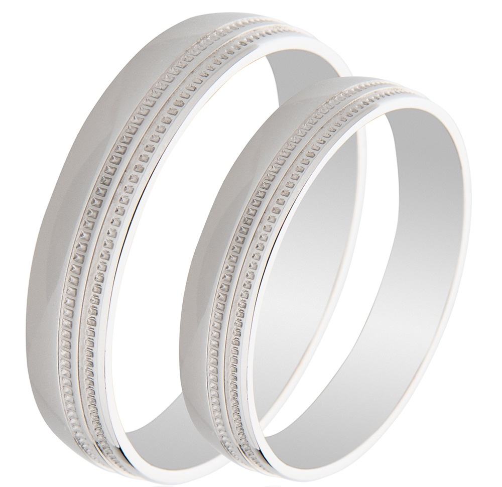 MASCHIO FEMMINA Famous In Love Collection Wedding Rings White Gold TMF-95