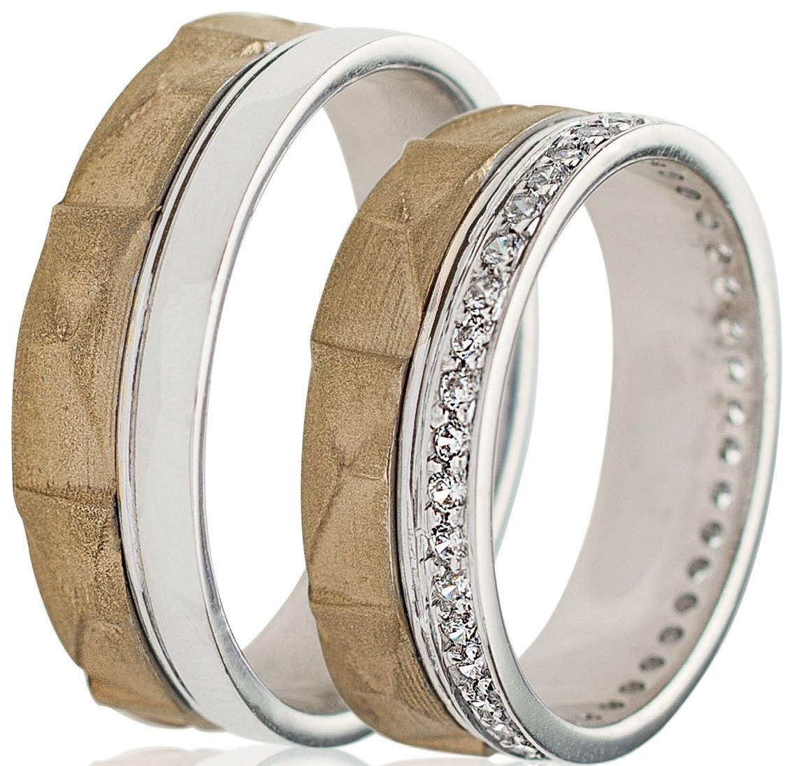 MASCHIO FEMMINA Celebrity Collection Βέρες Κίτρινο και Λευκό Χρυσό TMF-09 - Κίτρινο & Λευκό Χρυσό