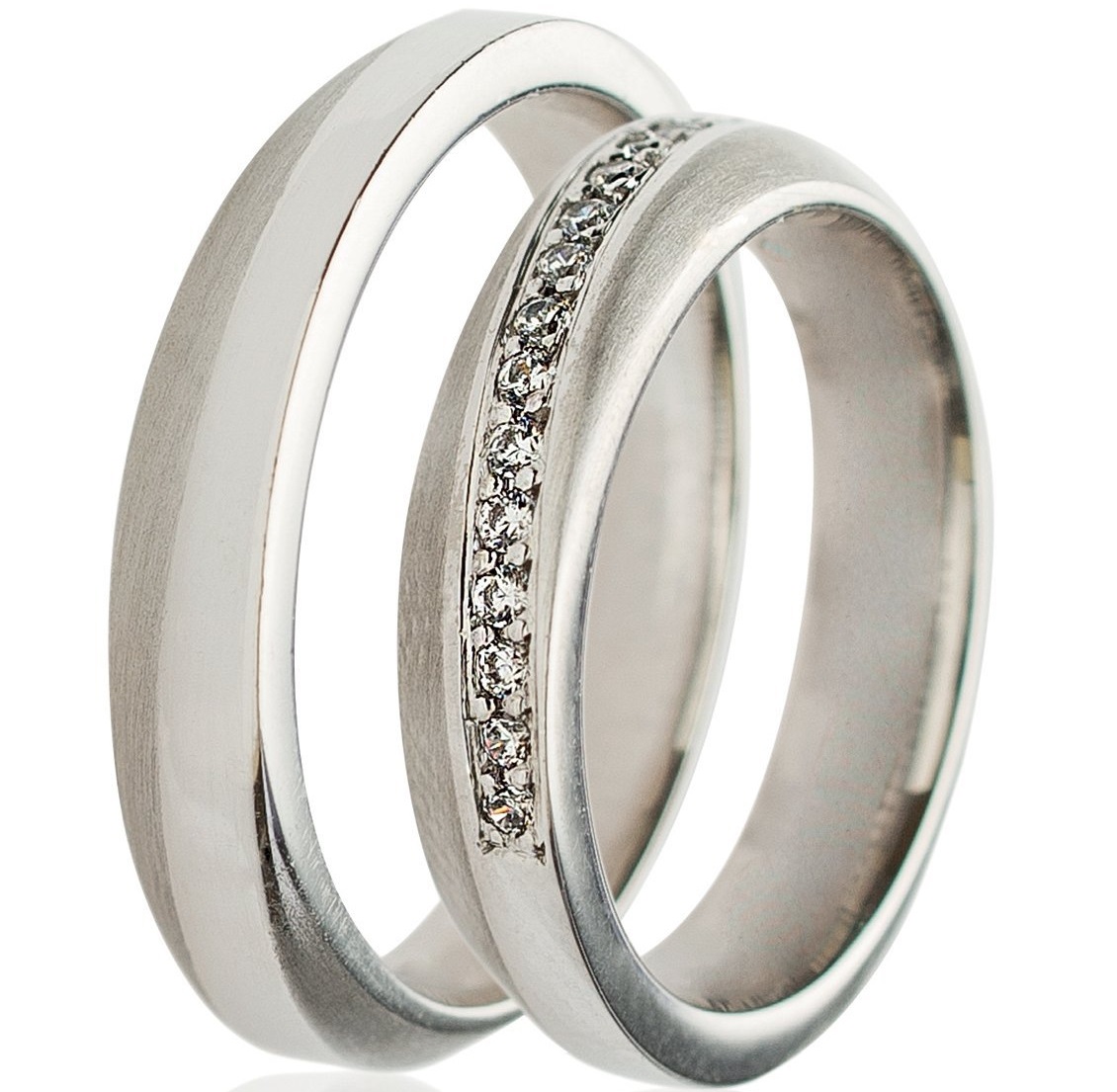 MASCHIO FEMMINA Celebrity Collection Wedding Rings White Gold TMF-11