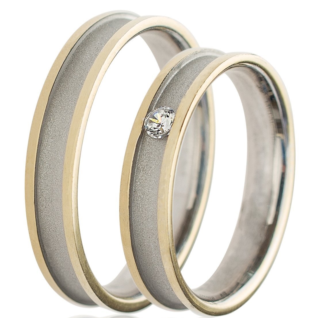 MASCHIO FEMMINA Celebrity Collection Βέρες Λευκό και Κίτρινο Χρυσό TMF-20