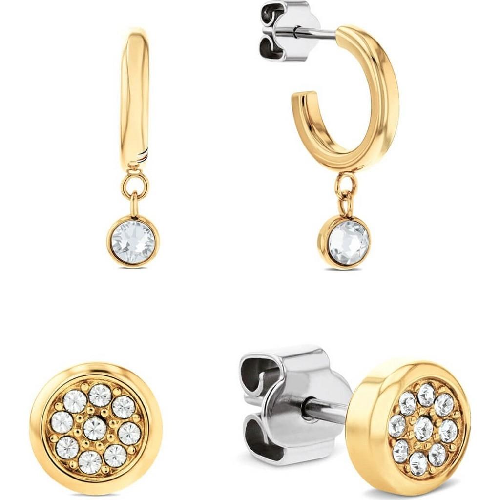 ΣΚΟΥΛΑΡΙΚΙΑ Gift Set TOMMY HILFIGER από Επιχρυσωμένο Ανοξείδωτο Ατσάλι με Πέτρες Ζιργκόν 2780976 - 