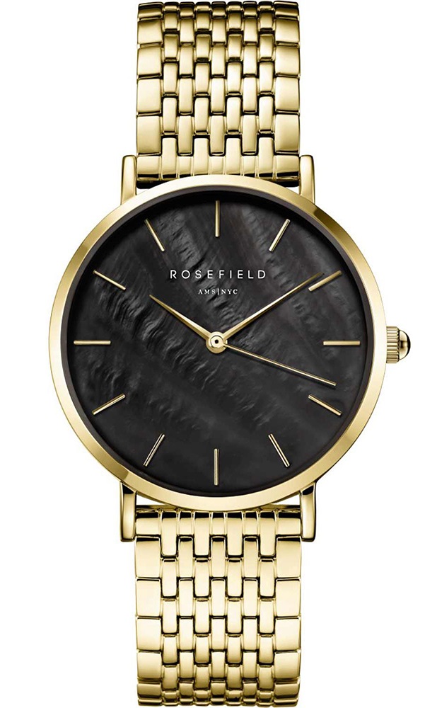 ROSEFIELD The Upper East Side Black Dial 33mm Gold Stainless Steel Bracelet UBGSG-U35 - 1