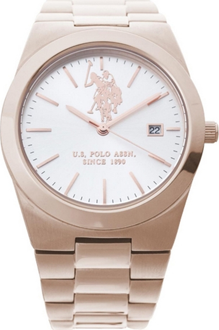 U.S. POLO Kaira Three Hands 38mm Rose Gold Stainless Steel Bracelet USP5320RG - 