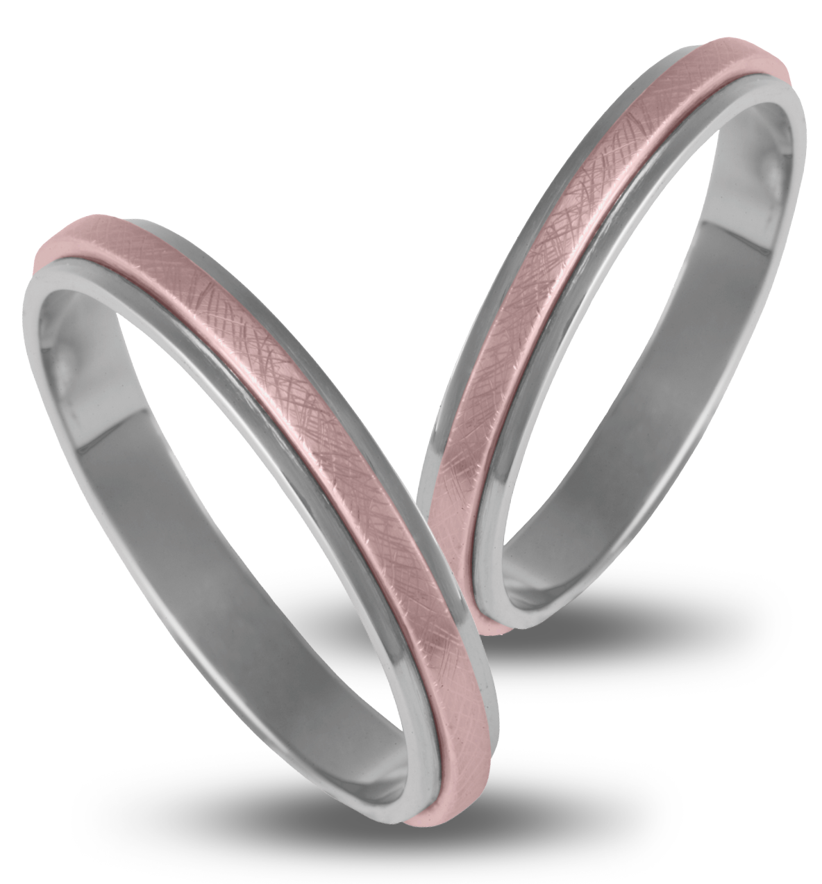 VERES4EVER Collection Βέρες Λευκό και Ροζ Χρυσό V2023 - Ροζ & Λευκό Χρυσό