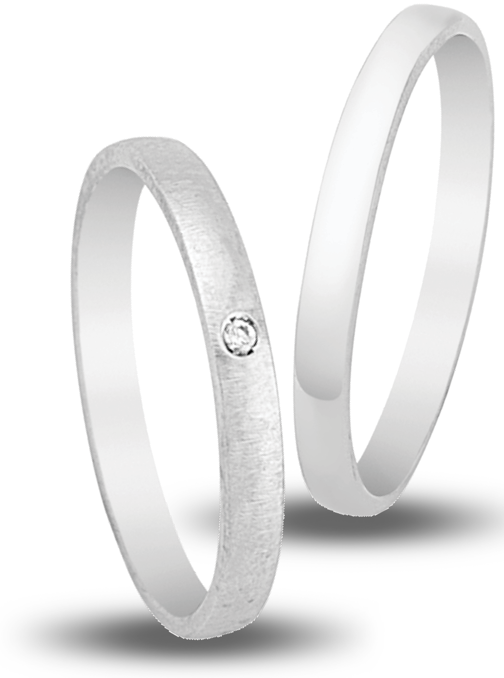 VERES4EVER Collection Wedding Rings White Gold V2125CZ - White Gold