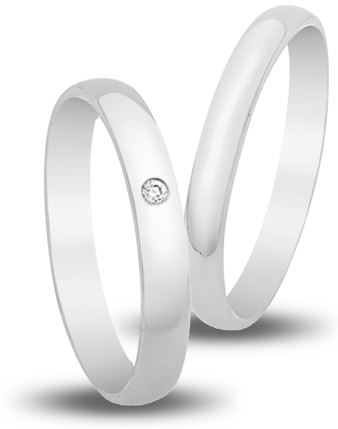 VERES4EVER Collection Βέρες Λευκό Χρυσό V2130CZ - Λεύκο Χρυσό