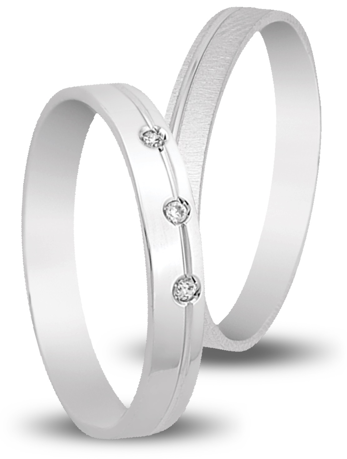VERES4EVER Collection Βέρες Λευκό Χρυσό V3138CZ - Λεύκο Χρυσό