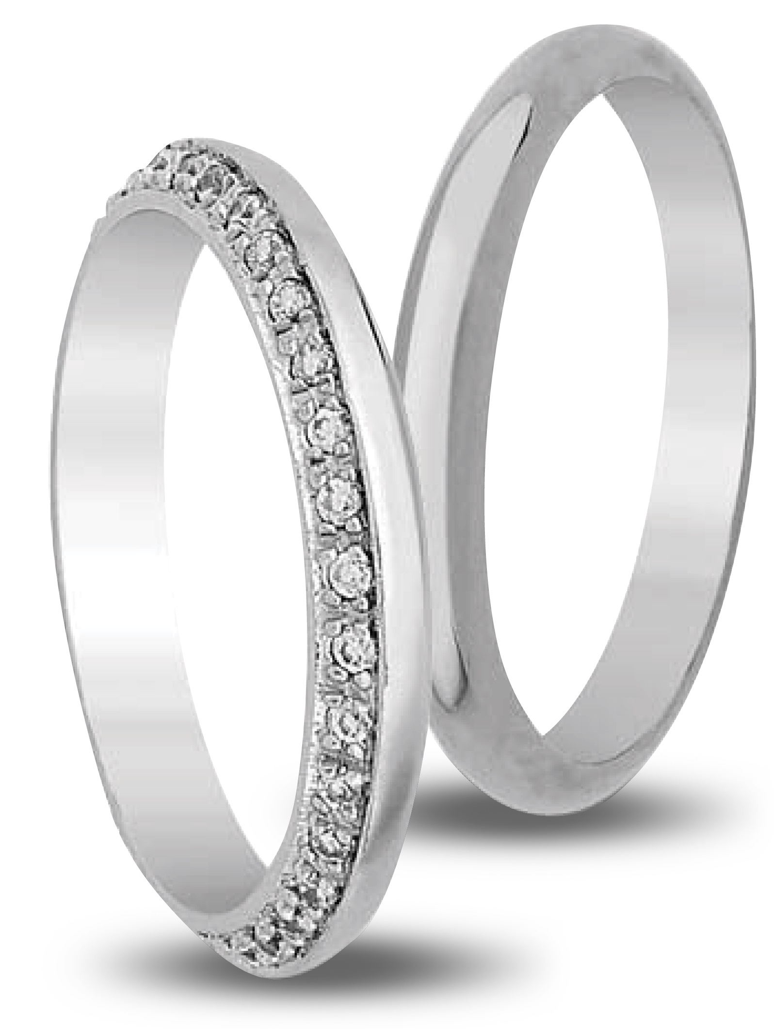 VERES4EVER Collection Βέρες Λευκό Χρυσό V5001CZ - Λεύκο Χρυσό