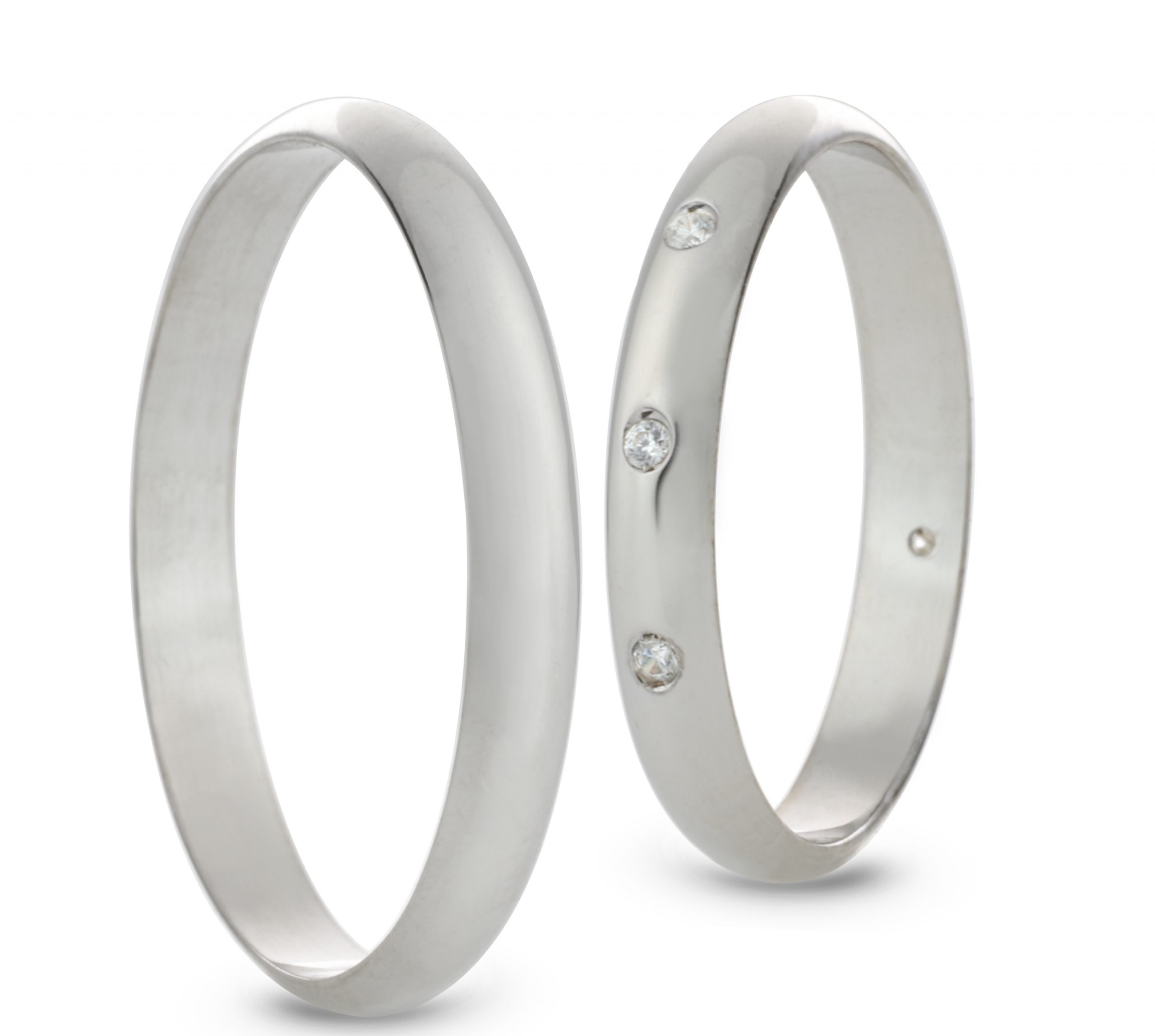 VERES4EVER Collection Wedding Rings White Gold V5033CZ - White Gold