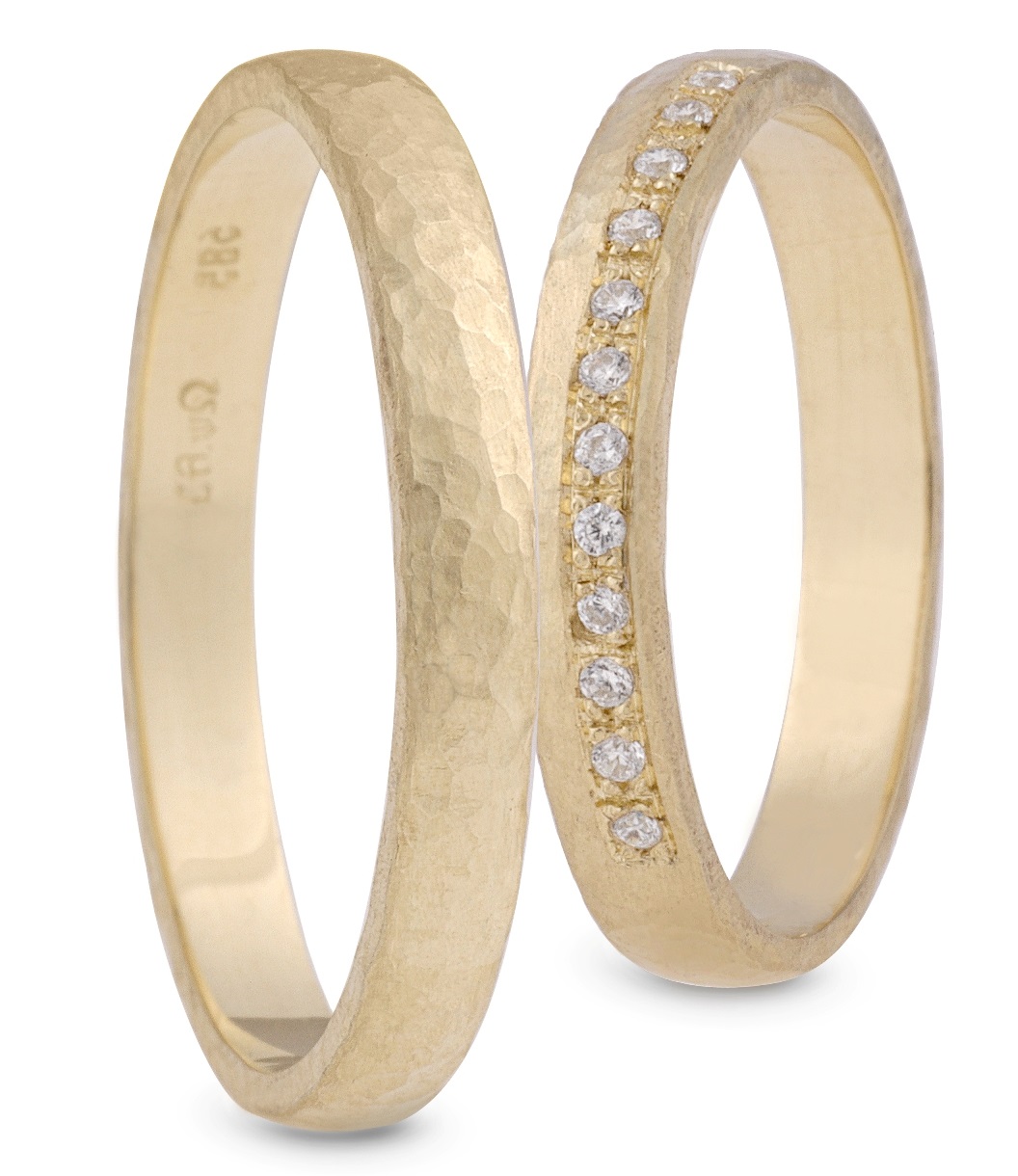 VERES4EVER Collection Wedding Rings Yellow Gold V5040CZ - Yellow Gold