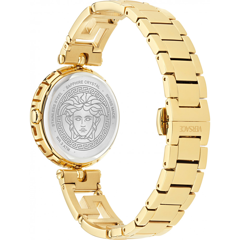 VERSACE Medusa Jewel Black Dial 34mm Gold Stainless Steel Bracelet VE0B00525 - 