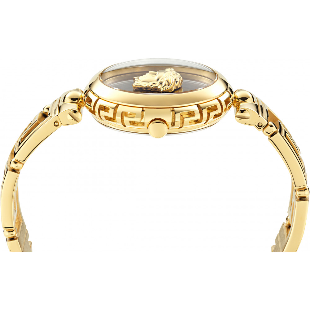 VERSACE Medusa Jewel Black Dial 34mm Gold Stainless Steel Bracelet VE0B00525 - 3