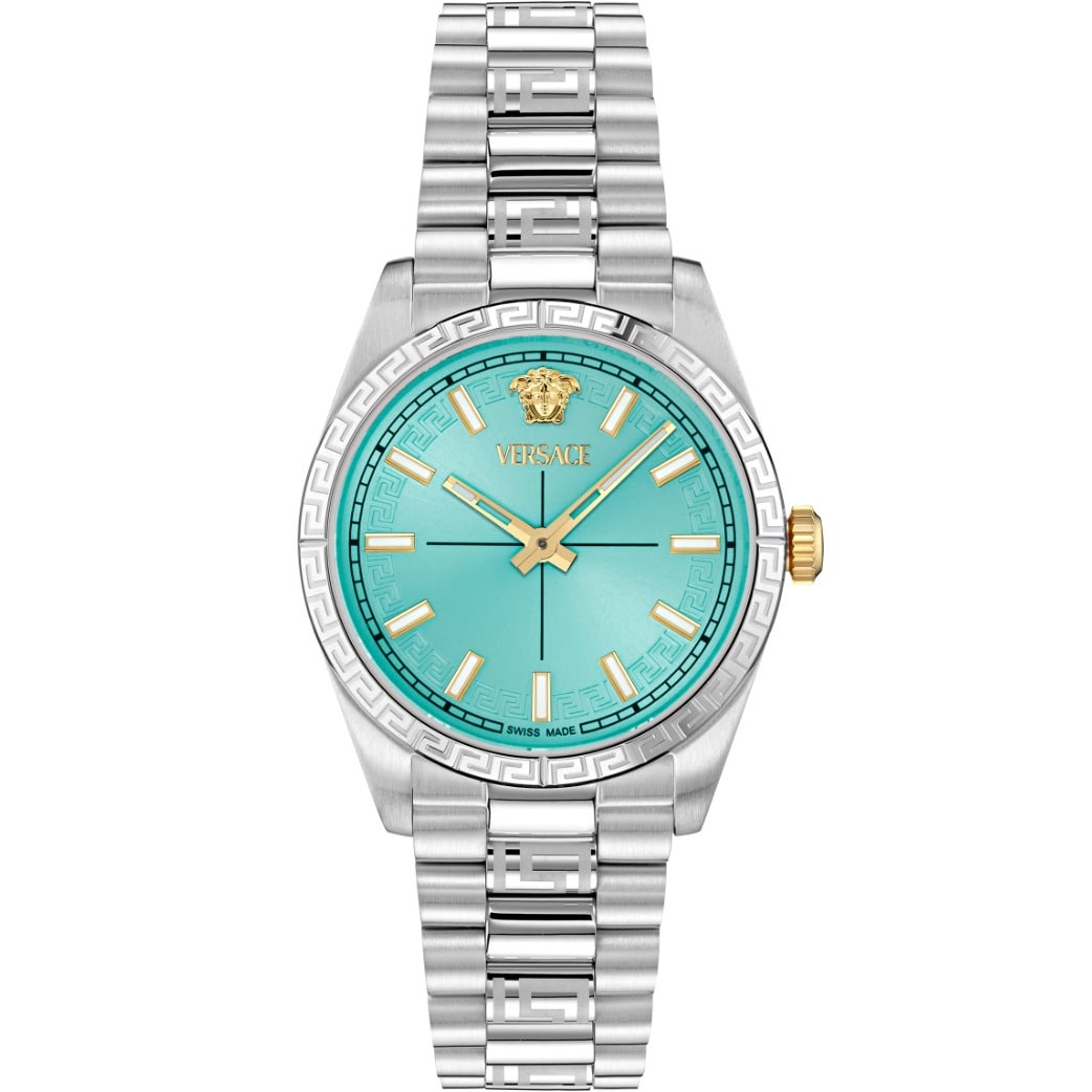 VERSACE Millenyium Lady Light Blue Sunray Dial 32mm Silver Stainless Steel Bracelet VE0E00225 - 