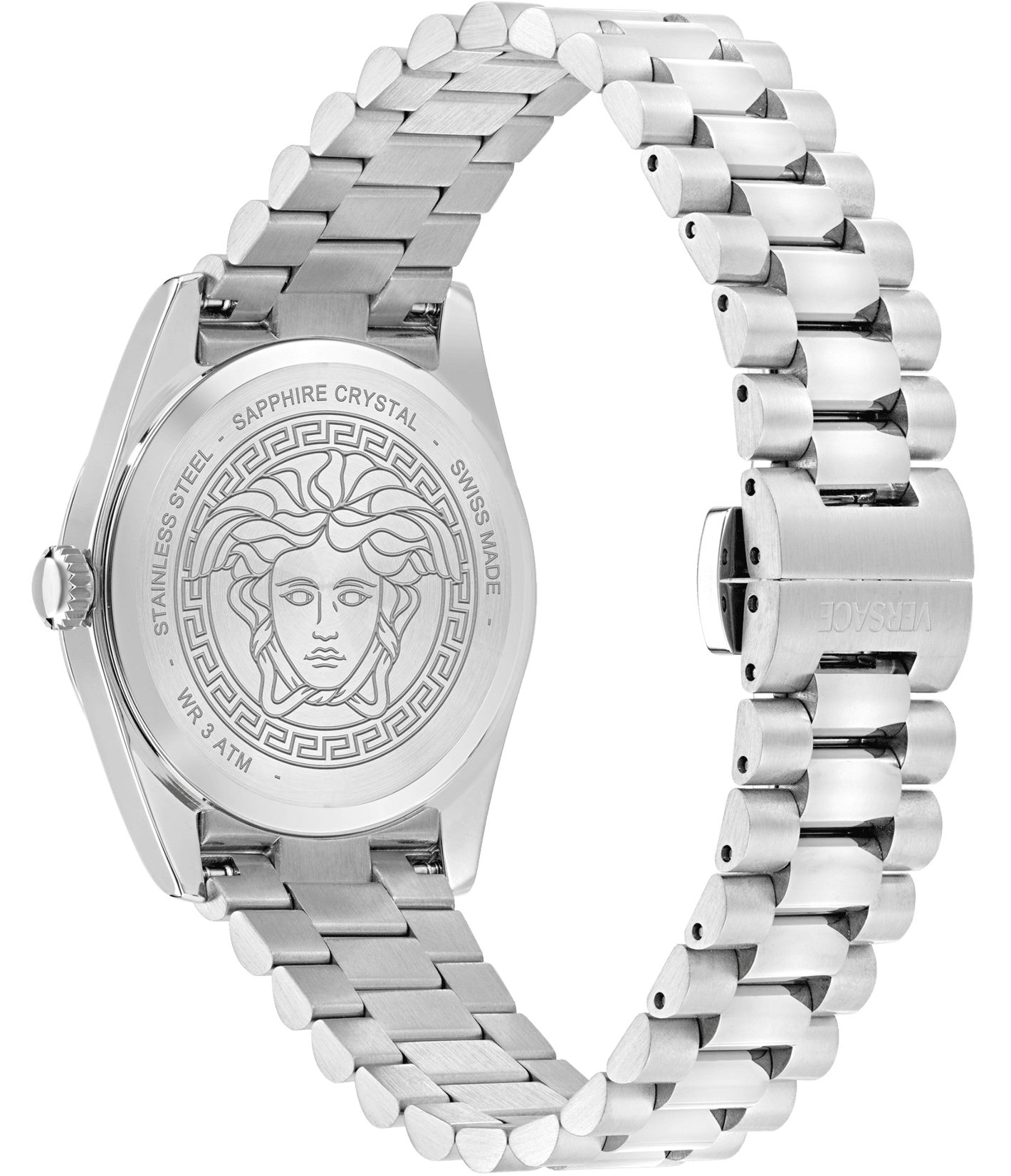 VERSACE Millenyium Lady Light Blue Sunray Dial 32mm Silver Stainless Steel Bracelet VE0E00225 - 