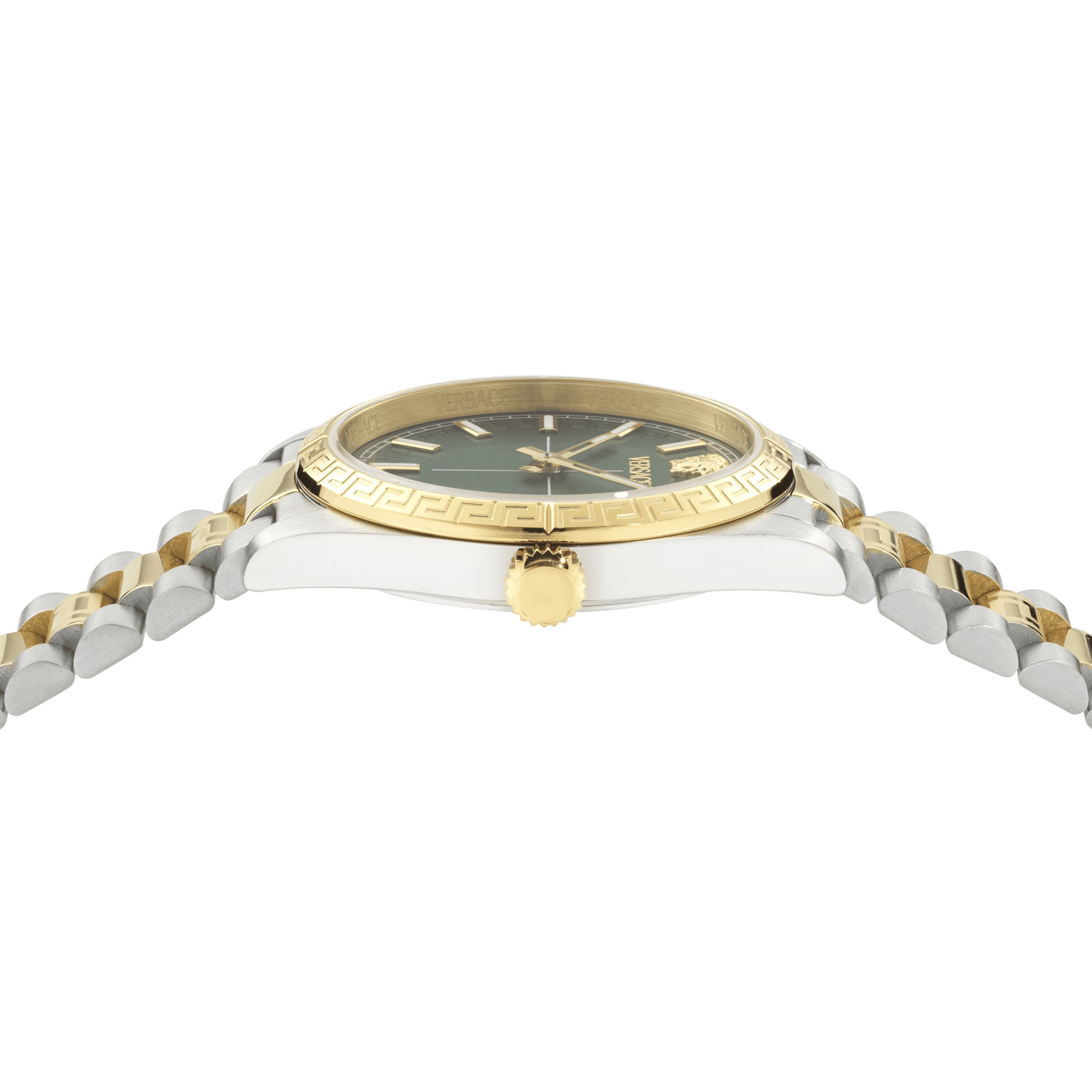 VERSACE Millenyium Lady Green Sunray Dial 32mm Two Tone Gold Stainless Steel Bracelet VE0E00425 - 3