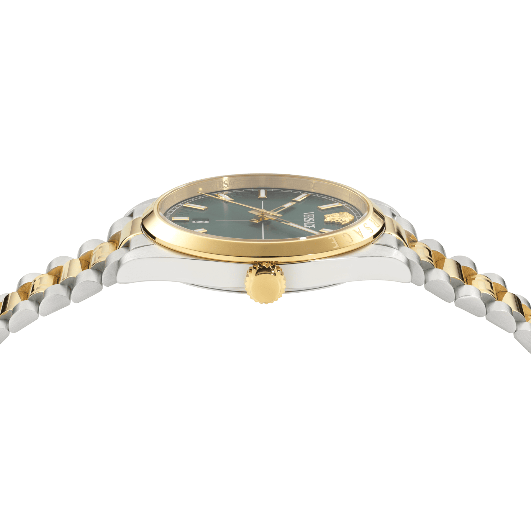VERSACE Millenyium Gent Green Dial 40mm Two Tone Gold Stainless Steel Bracelet VE0G00425 - 3
