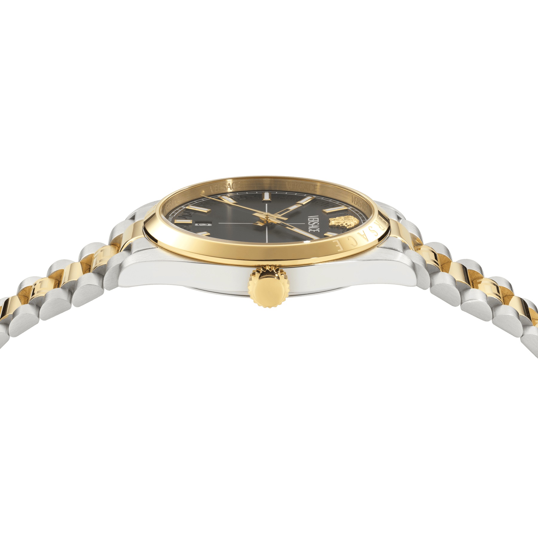 VERSACE Millenyium Gent Black Dial 40mm Two Tone Gold Stainless Steel Bracelet VE0G00525 - 3