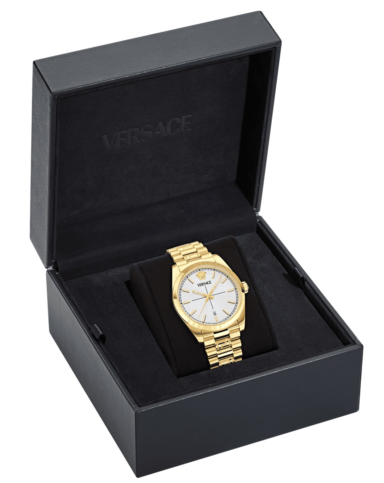 VERSACE Millenyium Gent Silver Dial 40mm Gold Stainless Steel Bracelet VE0G00625 - 5