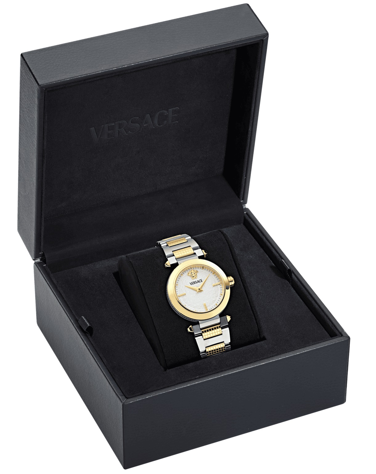 VERSACE Greek White Dial 35mm Two Tone Gold Stainless Steel Bracelet VE5B00325 - 5
