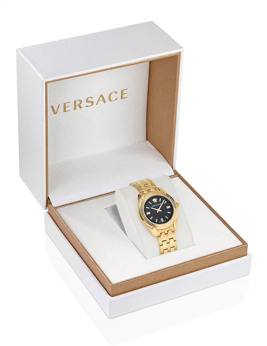 VERSACE Greca Time 35mm Gold Stainless Steel Bracelet VE6C00623 - 5