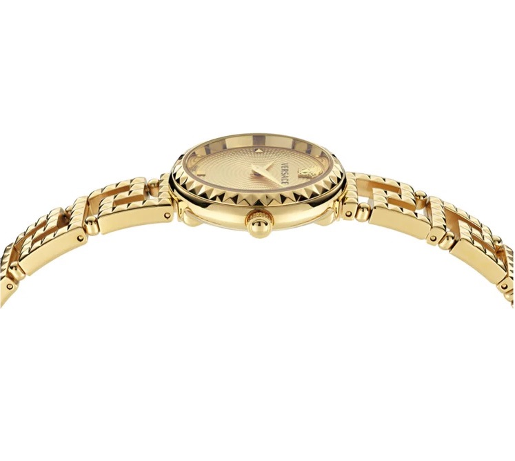 VERSACE Greca Goddess Gold Dial 28mm Gold Stainless Steel Bracelet VE7A00323 - 3