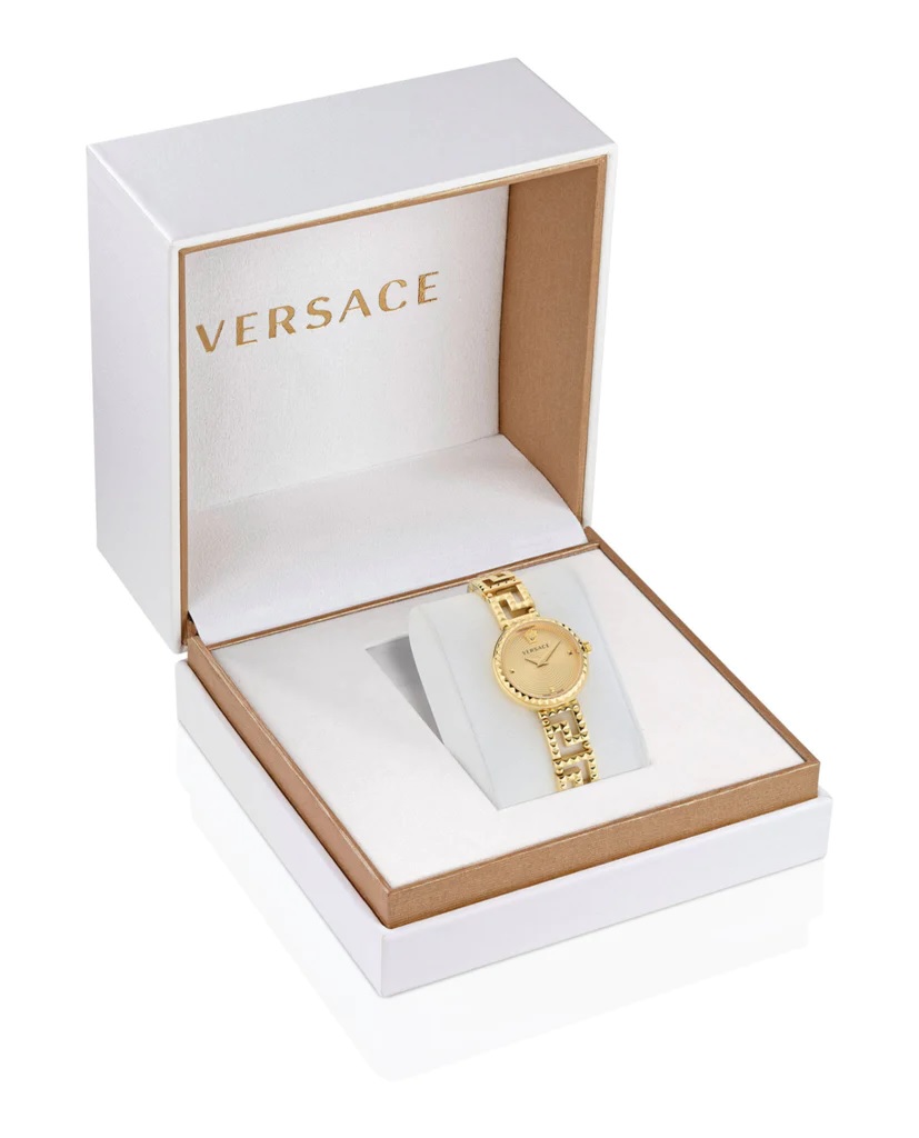 VERSACE Greca Goddess Gold Dial 28mm Gold Stainless Steel Bracelet VE7A00323 - 5