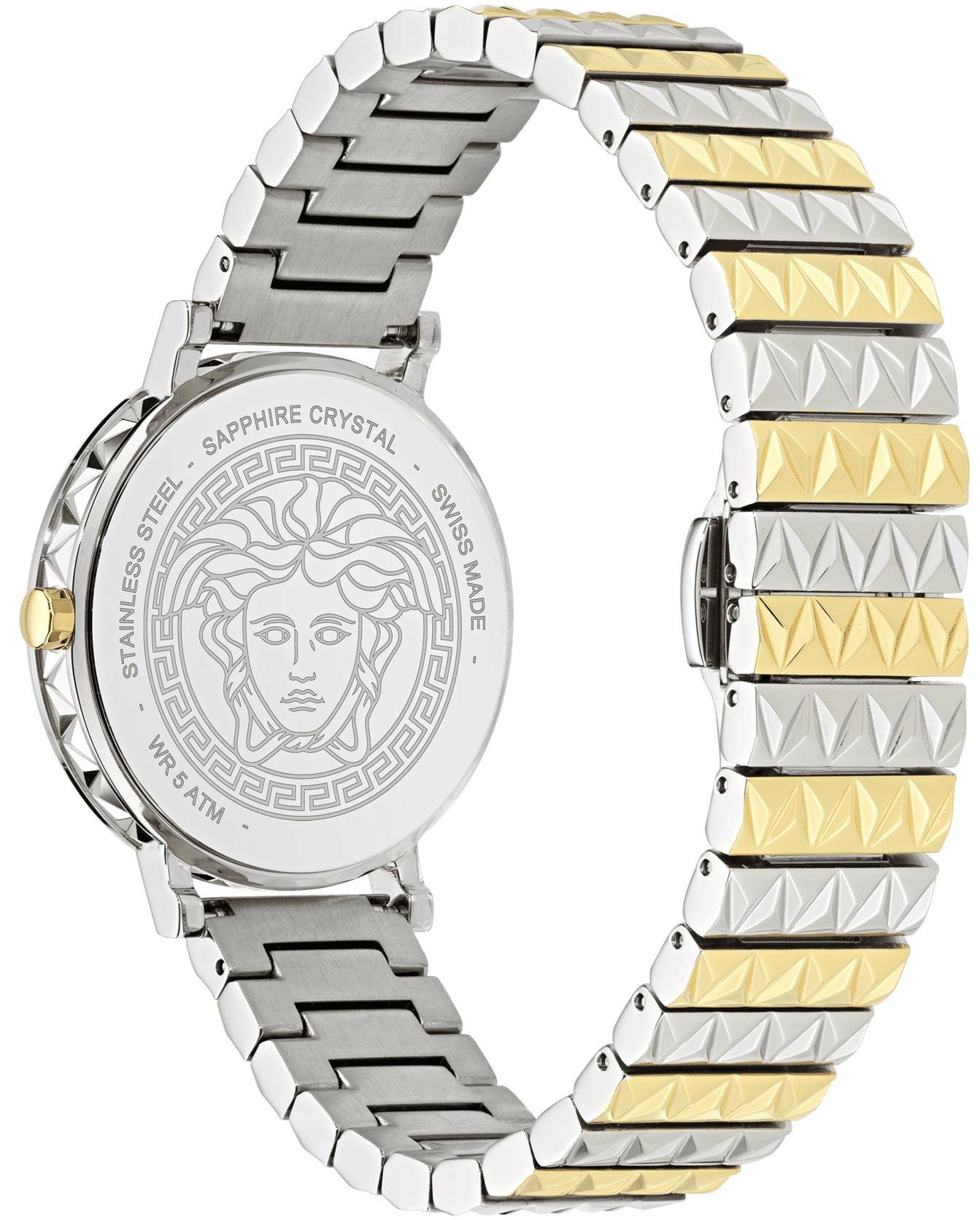 VERSACE Daedalus Green Dial 35mm Two Tone Gold Stainless Steel Bracelet VE9A00424 - 3