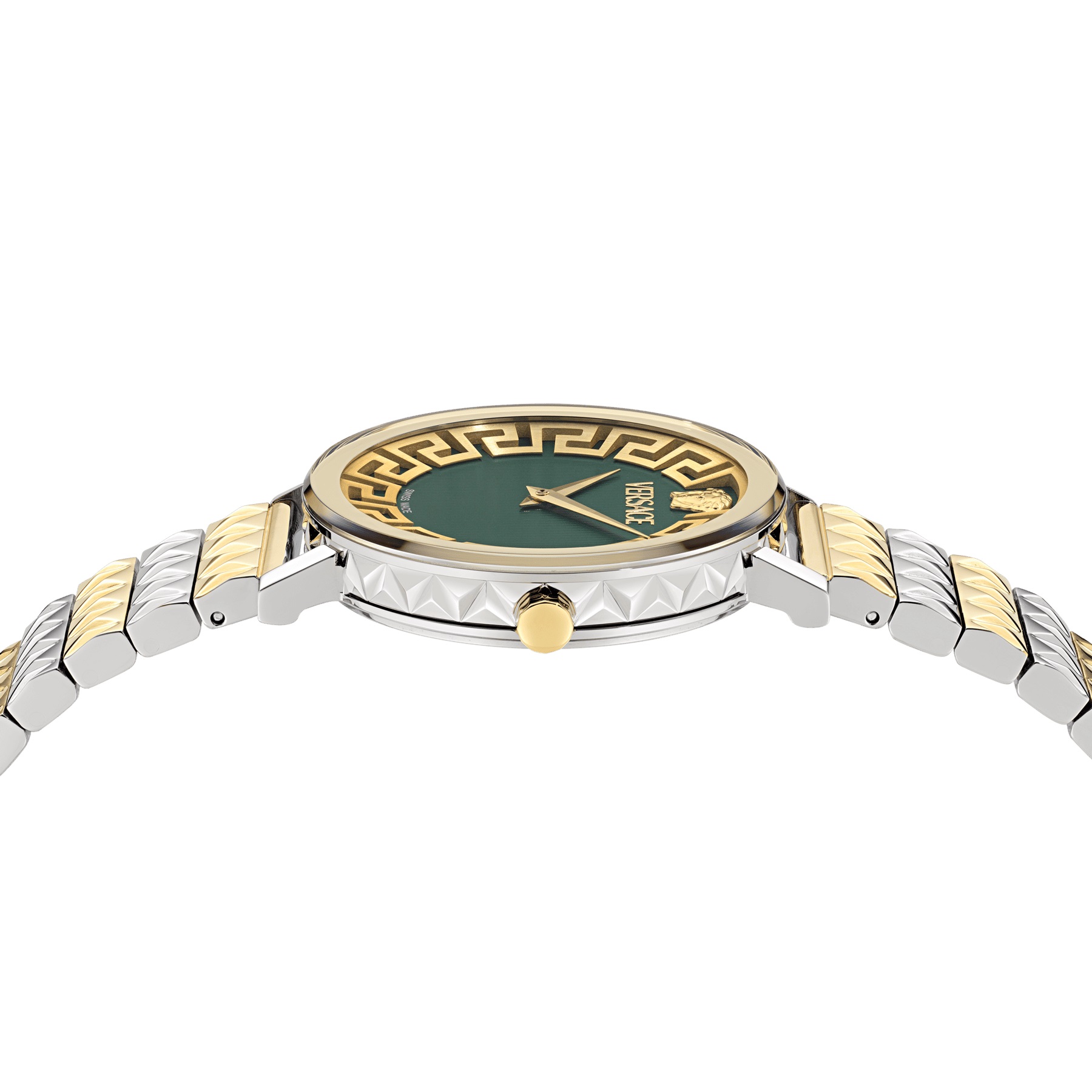 VERSACE Daedalus Green Dial 35mm Two Tone Gold Stainless Steel Bracelet VE9A00424 - 