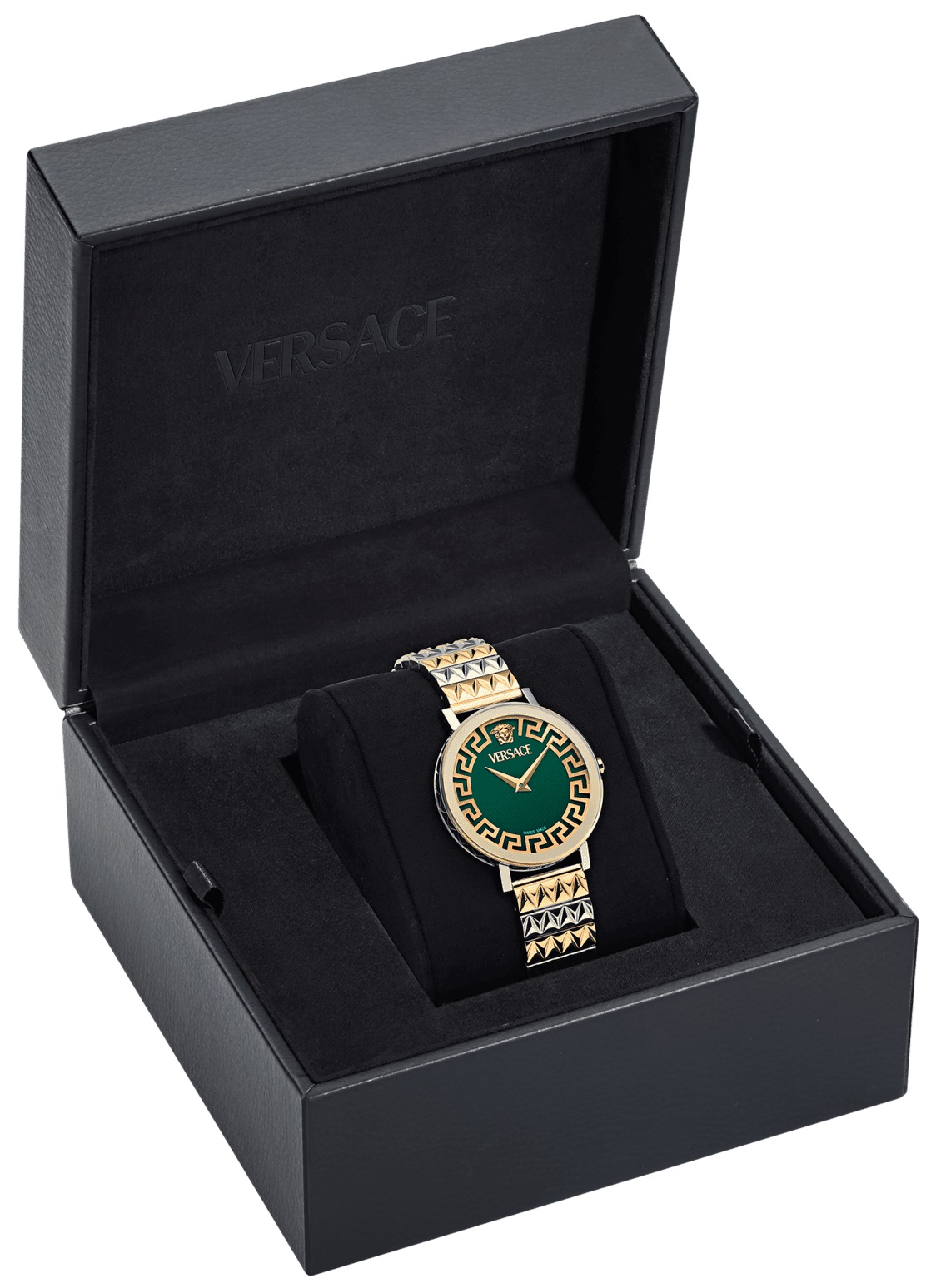VERSACE Daedalus Green Dial 35mm Two Tone Gold Stainless Steel Bracelet VE9A00424 - 5