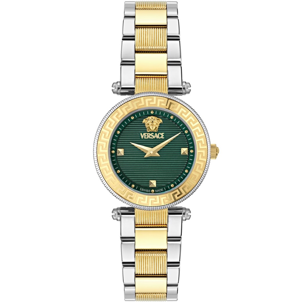 VERSACE Revive Petite Green Dial 30mm Two Tone Gold Stainless Steel Bracelet VEBFA0324 - 