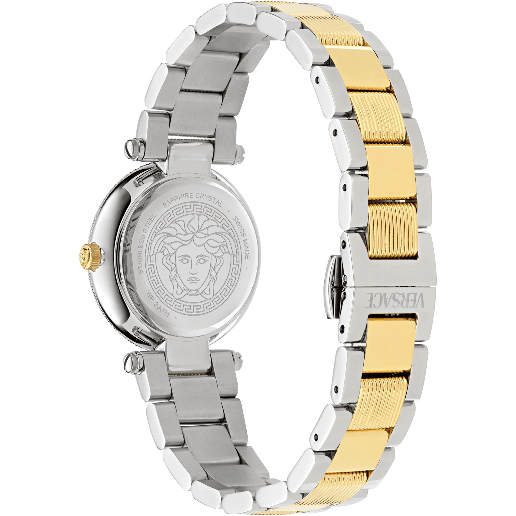 VERSACE Revive Petite Green Dial 30mm Two Tone Gold Stainless Steel Bracelet VEBFA0324 - 