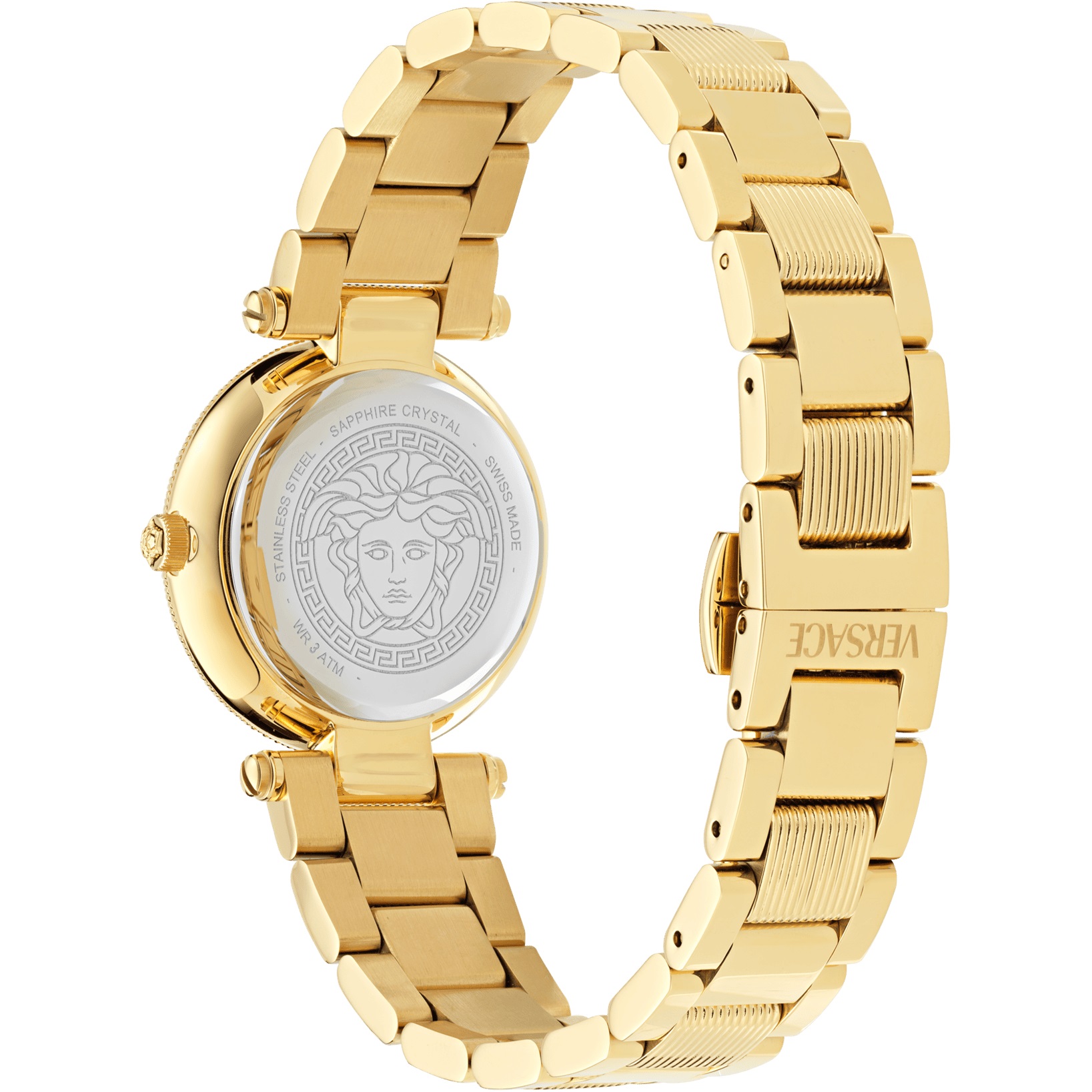 VERSACE Revive Petite Black Dial 30mm Gold Stainless Steel Bracelet VEBFA0424 - 