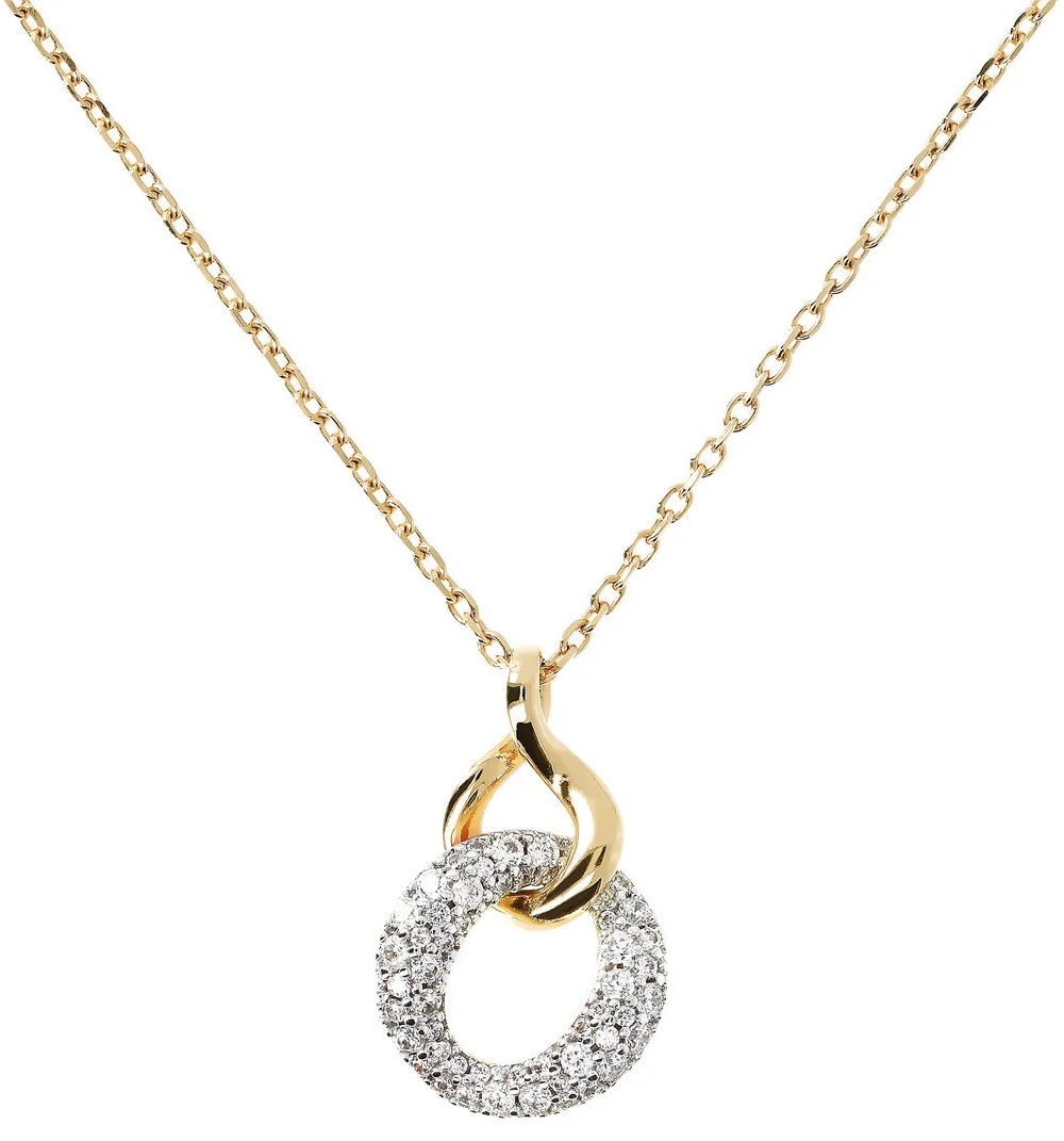 BRONZALLURE Necklace Yellow Gold with Cubic Zirconia WSBZ01209Y.Y - 1