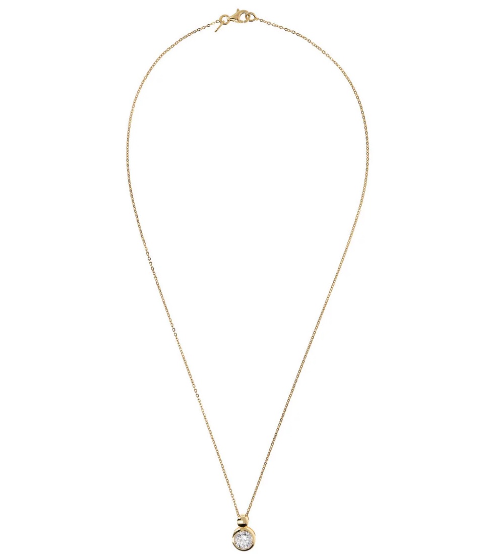 BRONZALLURE Yellow Gold Necklace with Light Point Pendant in Cubic Zirconia WSBZ01805Y.Y - 