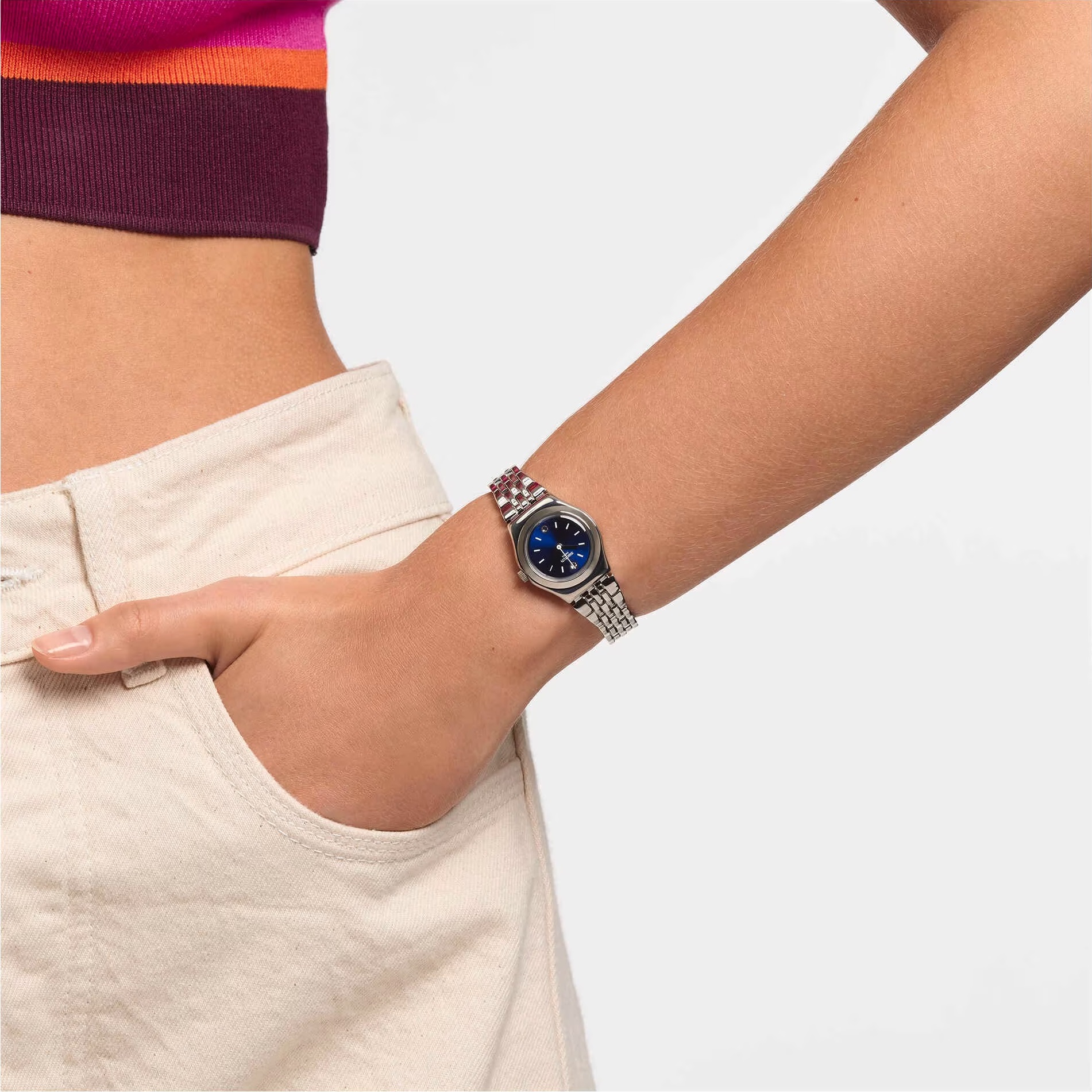 SWATCH Irony Lady Sloane 25mm Silver Stainless Steel Bracelet YSS288G - 4