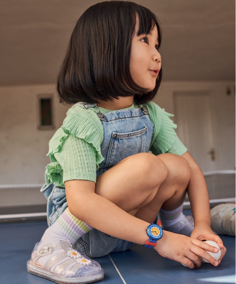 FLIK FLAK Retro Blue 31.85mm Blue Fabric Strap ZFBNP187 - 6