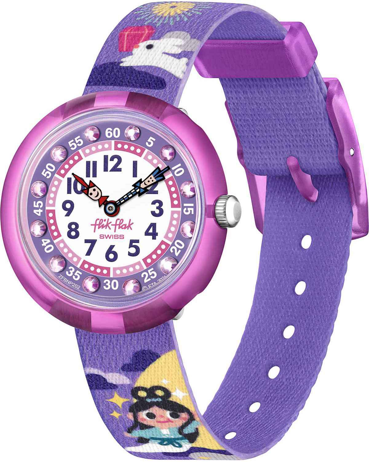 FLIK FLAK Tales From The World Chang'e And The Jade Rabbit 31.85mm Multicolor Fabric Strap ZFBNP202 - 3