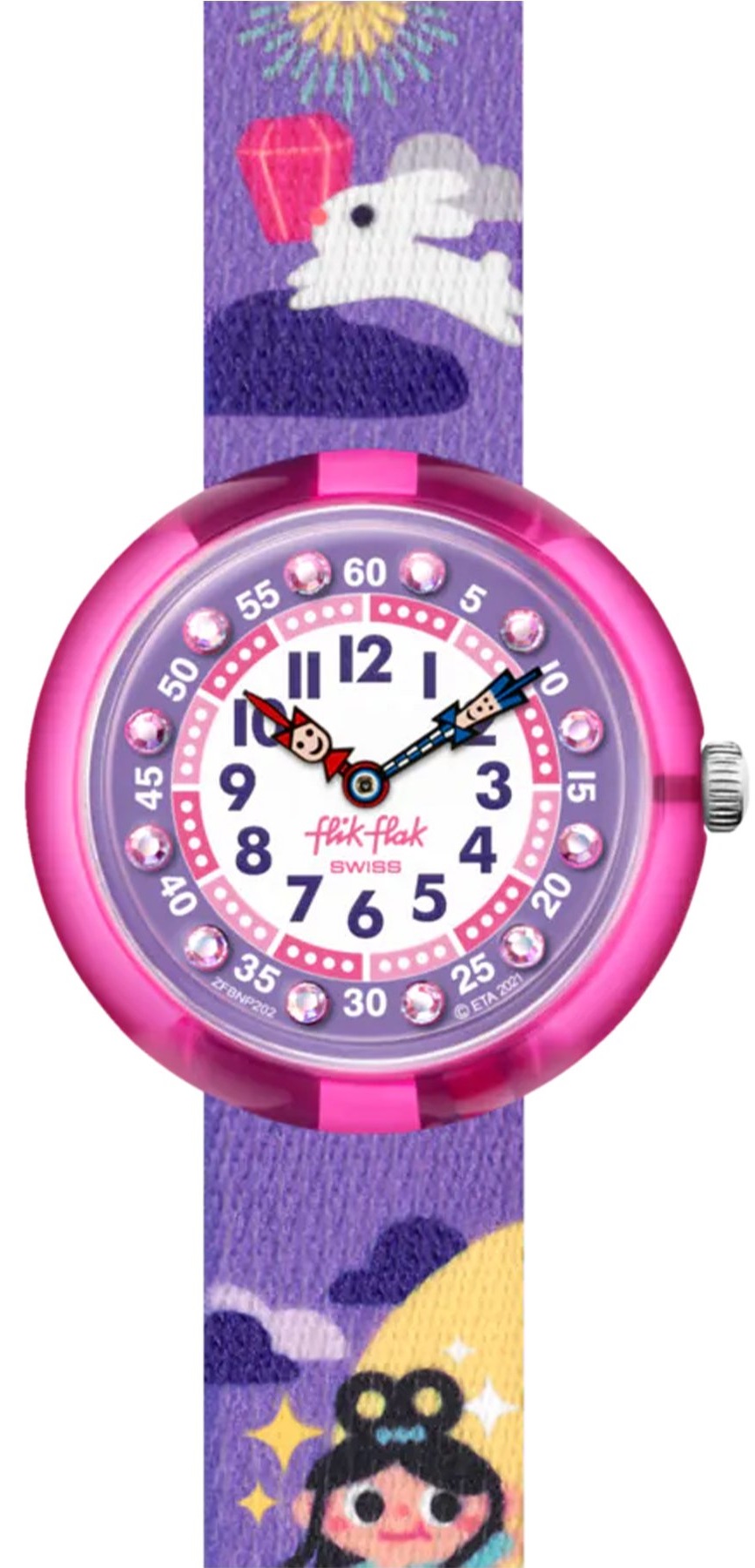 FLIK FLAK Tales From The World Chang'e And The Jade Rabbit 31.85mm Multicolor Fabric Strap ZFBNP202 - 