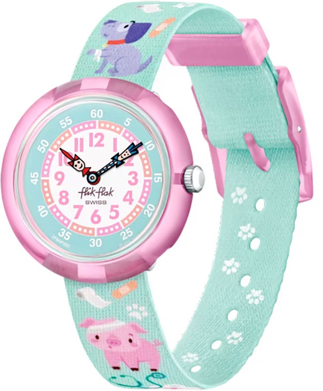 FLIK FLAK Future Dreams My Spirit Animal 31.85mm Green Fabric Strap ZFBNP222 - 