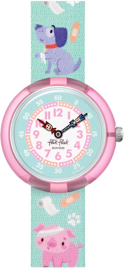 FLIK FLAK Future Dreams My Spirit Animal 31.85mm Green Fabric Strap ZFBNP222 - 